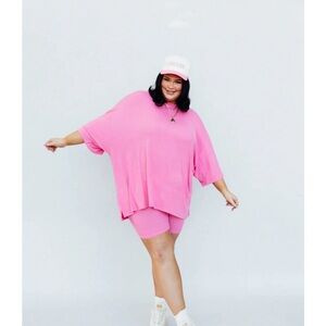 Ninth And Grace Pink Biker Set